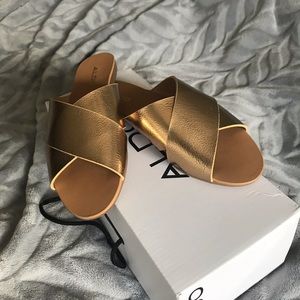 Aldo Gravatai Sandals in Gold